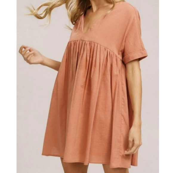 Listicle babydoll tunic smock dress - Picture 1 of 8